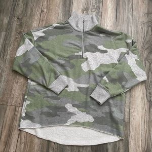 Aerie camo quarter zip pullover